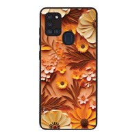 Θήκη Sonique 3D Flower Series για Samsung Galaxy A21s Πορτοκαλί