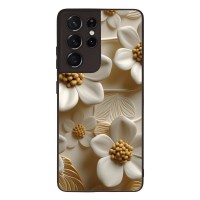 Θήκη Sonique 3D Flower Series για Samsung Galaxy S21 Ultra Λευκό