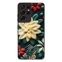 Θήκη Sonique 3D Flower Series για Samsung Galaxy S21 Ultra Πράσινο