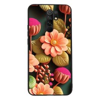 Θήκη Sonique 3D Flower Series για Xiaomi Redmi 9 Σομόν