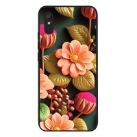 Θήκη Sonique 3D Flower Series για Xiaomi Redmi 9A / Redmi 9AT Σομόν