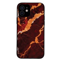 Θήκη Sonique Marble Series για Apple iPhone 12 Κόκκινο