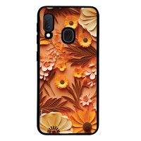Θήκη Sonique 3D Flower Series για Samsung Galaxy A20e Πορτοκαλί