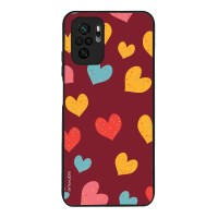 Θήκη Sonique Heart Series για Xiaomi Redmi Note 10 / Redmi Note 10s / Poco M5s Μπορντώ