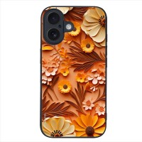 Θήκη Sonique 3D Flower Series για Apple iPhone 16 Πορτοκαλί