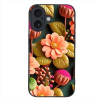 Θήκη Sonique 3D Flower Series για Apple iPhone 16 Σομόν
