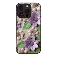 Θήκη Sonique 3D Flower Series για Apple iPhone 16 Pro Βιολετί