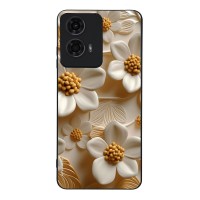 Θήκη Sonique 3D Flower Series για Motorola Moto G04 4G / Moto G04s 4G / Moto G24 4G / Moto G24 4G Power / Moto E14 4G Λευκό