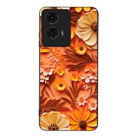 Θήκη Sonique 3D Flower Series για Motorola Moto G04 4G / Moto G04s 4G / Moto G24 4G / Moto G24 4G Power / Moto E14 4G Πορτοκαλί