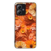 Θήκη Sonique 3D Flower Series για Motorola Moto G14 4G Πορτοκαλί