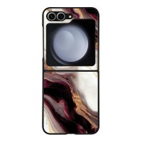 Θήκη Sonique Marble Series για Samsung Galaxy Z Flip 6 / Galaxy Z Flip 7 FE 5G Μπορντώ