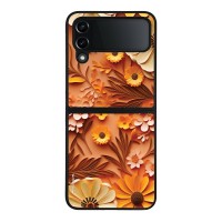 Θήκη Sonique 3D Flower Series για Samsung Galaxy Z Flip 4 Πορτοκαλί