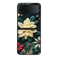 Θήκη Sonique 3D Flower Series για Samsung Galaxy Z Flip 4 Πράσινο