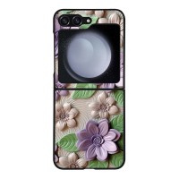 Θήκη Sonique 3D Flower Series για Samsung Galaxy Z Flip 5 Βιολετί