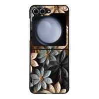 Θήκη Sonique 3D Flower Series για Samsung Galaxy Z Flip 6 / Galaxy Z Flip 7 FE 5G Γκρι