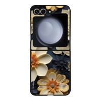 Θήκη Sonique 3D Flower Series για Samsung Galaxy Z Flip 6 / Galaxy Z Flip 7 FE 5G Εκρού