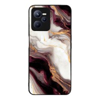 Θήκη Sonique Marble Series για Realme C35 Μπορντώ