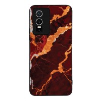 Θήκη Sonique Marble Series για VIVO Y74s / VIVO Y76 5G Κόκκινο