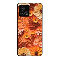 Θήκη Sonique 3D Flower Series για Motorola Moto G72 Πορτοκαλί