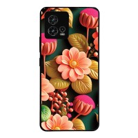 Θήκη Sonique 3D Flower Series για Motorola Moto G72 Σομόν