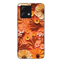 Θήκη Sonique 3D Flower Series για Motorola Moto G84 5G Πορτοκαλί