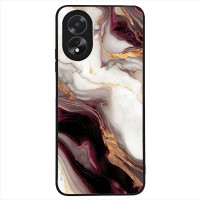 Θήκη Sonique Marble Series για Oppo A38 Μπορντώ