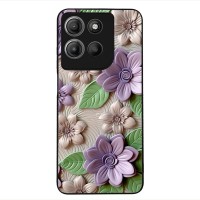 Θήκη Sonique 3D Flower Series για Motorola Moto G15 4G / Moto G15 Power / Moto G17 5G / Moto G17 Power 5G Βιολετί