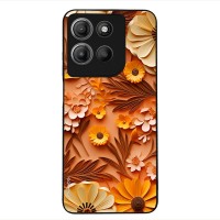 Θήκη Sonique 3D Flower Series για Motorola Moto G15 4G / Moto G15 Power / Moto G17 5G / Moto G17 Power 5G Πορτοκαλί