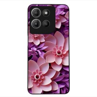 Θήκη Sonique 3D Flower Series για Motorola Moto G15 4G / Moto G15 Power / Moto G17 5G / Moto G17 Power 5G Ροζ