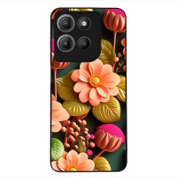 Θήκη Sonique 3D Flower Series για Motorola Moto G15 4G / Moto G15 Power / Moto G17 5G / Moto G17 Power 5G Σομόν