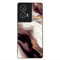 Θήκη Sonique Marble Series για Motorola Edge 50 Fusion 5G Μπορντώ