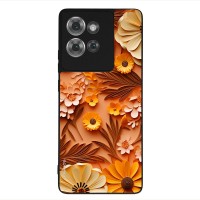 Θήκη Sonique 3D Flower Series για Motorola Edge 50 5G Πορτοκαλί