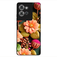 Θήκη Sonique 3D Flower Series για Motorola Edge 50 5G Σομόν