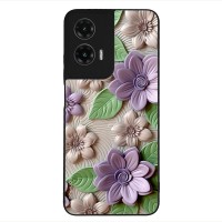 Θήκη Sonique 3D Flower Series για Motorola Moto G35 5G Βιολετί
