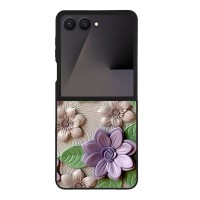 Θήκη Sonique 3D Flower Series για Samsung Galaxy Z Flip 7 Βιολετί