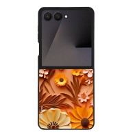 Θήκη Sonique 3D Flower Series για Samsung Galaxy Z Flip 7 Πορτοκαλί