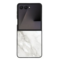 Θήκη Sonique Marble Series για Samsung Galaxy Z Flip 7 Λευκό