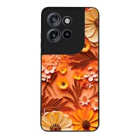 Θήκη Sonique 3D Flower Series για Motorola Edge 50 Neo 5G / Edge 60 Neo 5G Πορτοκαλί