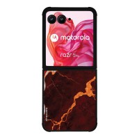 Θήκη Sonique Marble Series για Motorola Motorola Razr 50 Ultra Κόκκινο