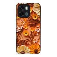 Θήκη Sonique 3D Flower Series για Oppo A6 4G / Oppo A6 5G / Oppo A6x 4G / Oppo A6x 5G / Oppo A6k 4G Πορτοκαλί