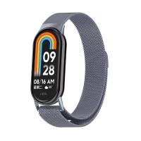 Λουράκι Stainless Steel Milanese Slim Sonique για Xiaomi Xiaomi Mi Band 8 / Smart Band 9 / Smart Band 10 Μπλε Γκρι