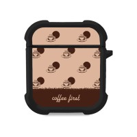 Θήκη Σιλικόνης Sonique Delulu Polka Era Series για AirPods 1/2 Coffee First