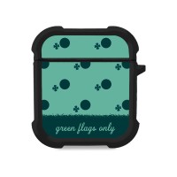 Θήκη Σιλικόνης Sonique Delulu Polka Era Series για AirPods 1/2 Green Flags
