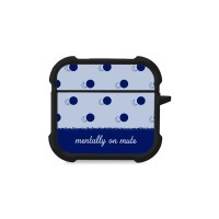 Θήκη Σιλικόνης Sonique Delulu Polka Era Series για AirPods 4 Blue Mentally