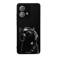 Θήκη Sonique Men's Edition για Motorola Edge 40 Neo 5G Audio Kitten - Black