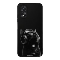Θήκη Sonique Men's Edition για Oppo A38 Audio Kitten - Black
