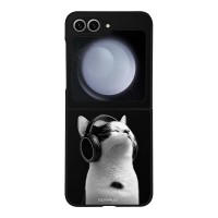 Θήκη Sonique Men's Edition για Samsung Galaxy Z Flip 6 / Galaxy Z Flip 7 FE 5G Audio Kitten - White