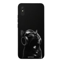 Θήκη Sonique Men's Edition για Xiaomi Redmi 9A / Redmi 9AT Audio Kitten - Black