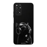 Θήκη Sonique Men's Edition για Xiaomi Redmi Note 11 4G / Redmi Note 11S Audio Kitten - Black