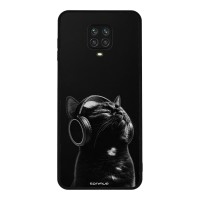 Θήκη Sonique Men's Edition για Xiaomi Redmi Note 9S/9 Pro Audio Kitten - Black